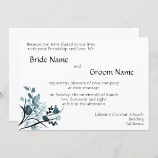 Invitación Torneo de bodas con flores orientales