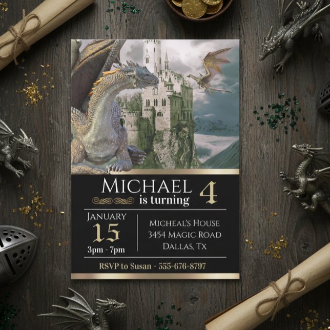 Invitación Torneo de Bronce Castillo Medieval Cumpleaños Metá (Subido por el creador)