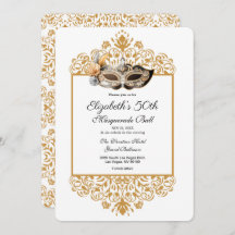 Torneo de Damask Gold Masquerade Ball 50 cumpleaño