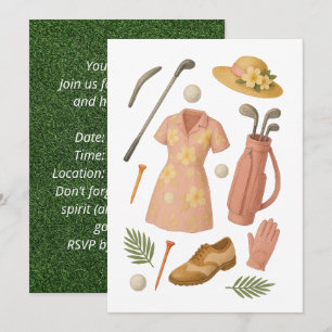 Invitación Torneo de fútbol femenino con temática hawaiana