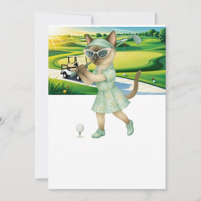 Invitación Torneo de gato golfista (Anverso)