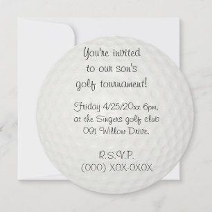 Invitación Torneo de golf