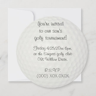 Invitación Torneo de golf