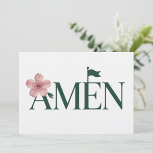 Invitación Torneo de Golf Amen Pink Fiesta de Cumpleaños Chic