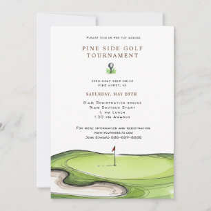 Invitación Torneo de golf club de campo