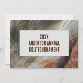 Invitación Torneo de Golf de Plumas de Reunión Familiar Anual
