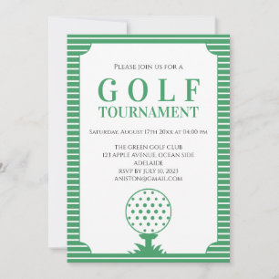 Invitación Torneo de Golf Green Stripes