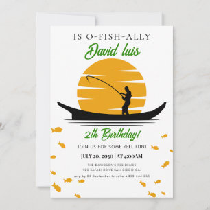 Invitación torneo de pesca Cumpleaños