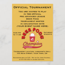 Invitación Torneo de Pong de la cerveza (fiesta)