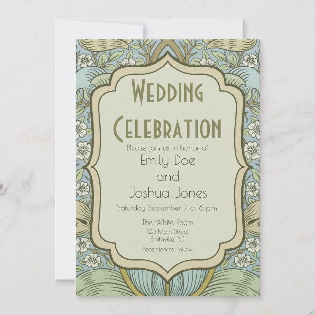 Invitación Torneo de primavera de William Morris (Anverso)