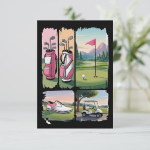 Invitación Torneo de temporada de golf divertido para golfist