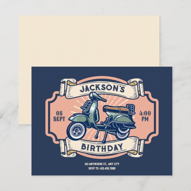 Invitación Torneo retro clásico (Anverso / Reverso)