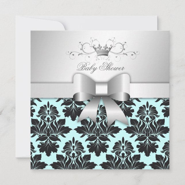 Invitación Tornillo azul dulce 311-Blackberry| Baby Shower (Anverso)