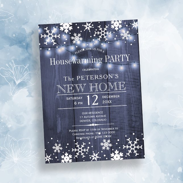 Invitación Tornillos de nieve iluminan fiesta de invierno de  (Subido por el creador)