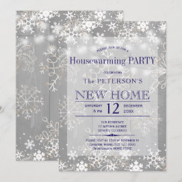 Invitación Tornillos de nieve iluminan fiesta de invierno de