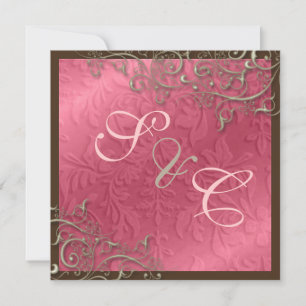 Invitación Tornillos rústicos PixDezines/faux plata