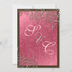 Invitación Tornillos rústicos PixDezines/faux plata