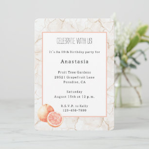 Invitación Toronja Summer Breeze Cumpleaños