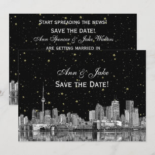 Invitación Toronto Grabar Estrellado Hazlo Tú Mismo Fondo de