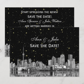 Invitación Toronto Grabar Estrellado Hazlo Tú Mismo Fondo de