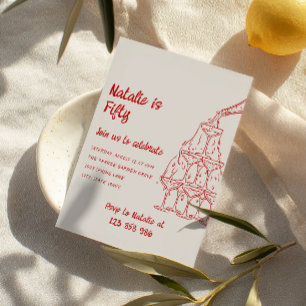 Invitación Torre de Champagne de cincuenta manos