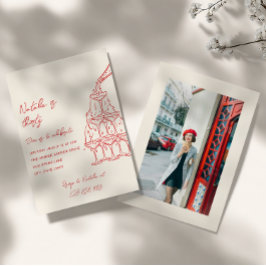 Invitación Torre de Champagne de mano Treinta Fotografías Cum