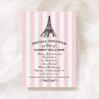 Torre Eiffel de boda con franja rosa, Bridal Showe