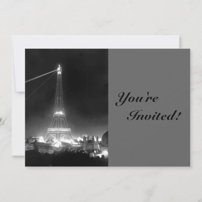Invitación Torre Eiffel de París (Anverso)
