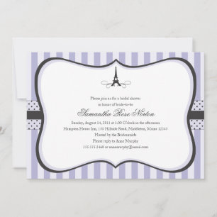 Invitación Torre Eiffel de París Ducha de novias
