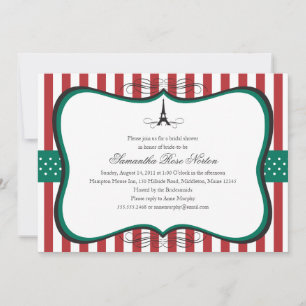 Invitación Torre Eiffel de París Ducha de novias