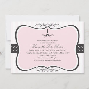 Invitación Torre Eiffel de París Ducha de novias