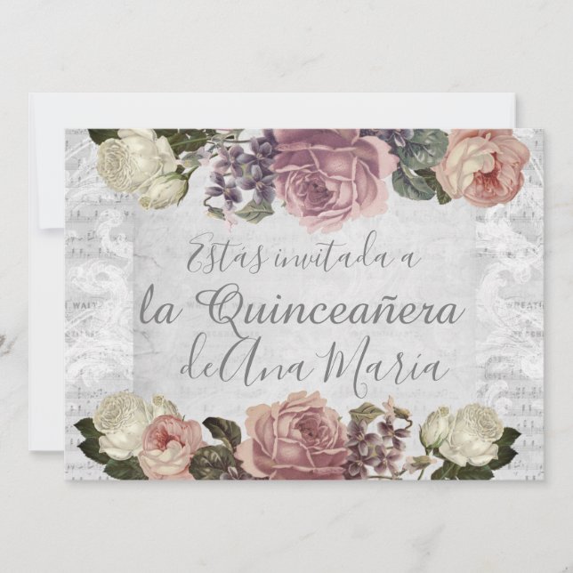 Invitación Torre Eiffel elegante lamentable de la Quinceanera (Anverso)