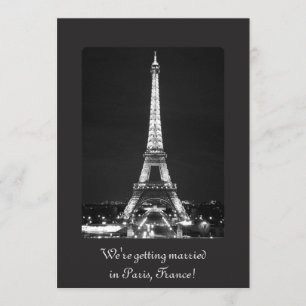 Invitación Torre Eiffel en la noche