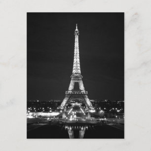 Invitación Torre Eiffel en la noche - B/W