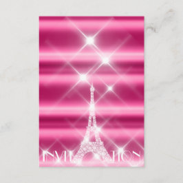 Invitación Torre Eiffel Paris Bridal Sweet 16th Diamond Pink