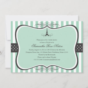 Invitación Torre Eiffel Paris Ducha de Novias