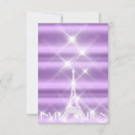 Invitación Torre Eiffel Paris Estrellas De Parkly Diamante Pú