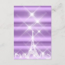 Invitación Torre Eiffel Paris Estrellas De Parkly Diamante Pú