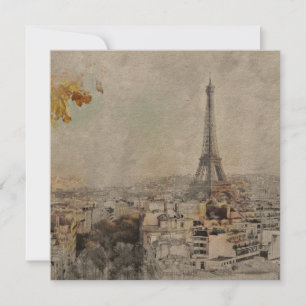 Invitación Torre Eiffel Paris Francia Postcard - Romántico
