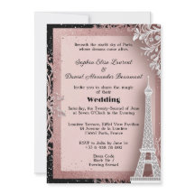 Torre Eiffel Rosa Claro Destino París Boda 