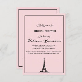 Invitación Torre Eiffel Rosa Cute Torre Paris Bridal