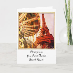Invitación Torre Eiffel y carrusel