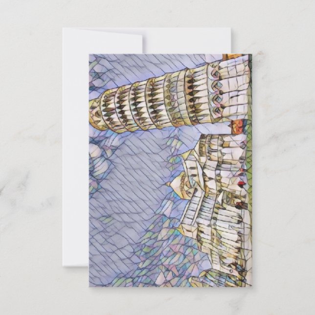 Invitación Torre inclinada de Pisa por Mirsat Karabel (Anverso)