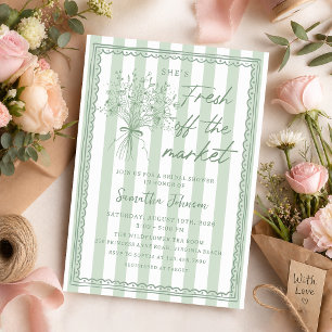 Invitación Tórrida Desfile Nupcial Fresca Salida del Mercado