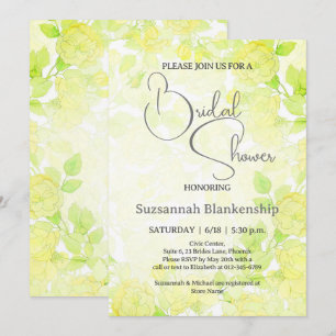 Invitación Tórrida ducha nupcial floral pastel sutil de fondo