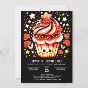 Invitación Torta acuática Extravaganza Muffin Cumpleaños