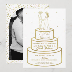 Invitación Torta de amor y crema de mantequilla occidental nu