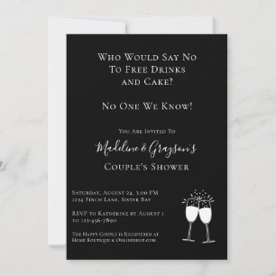 Invitación Torta de Bebidas Gratis Divertida para Despedida d