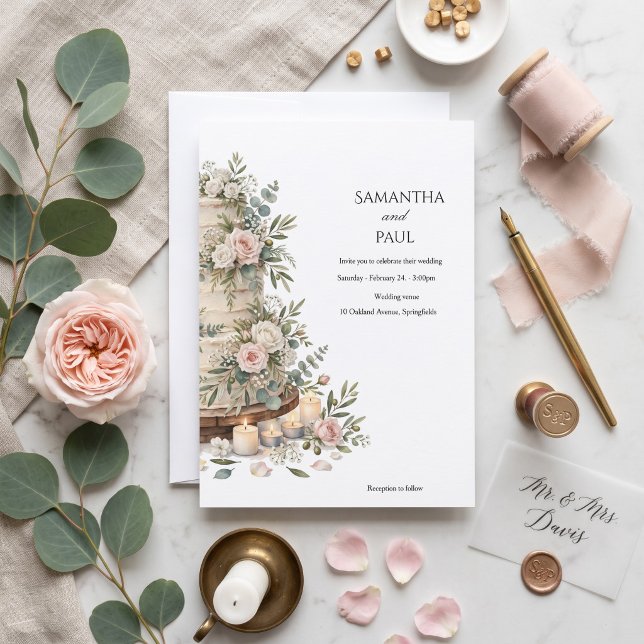 Invitación Torta de boda rústica  (Subido por el creador)