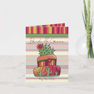 Invitación Torta de Bodas de Cactus